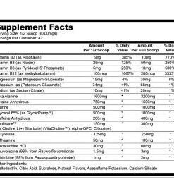 SPECIMEN – INTENSE PRE WORKOUT 264g Pharmaceutical
